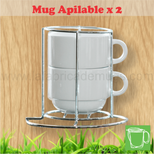 Mug apilable x 2