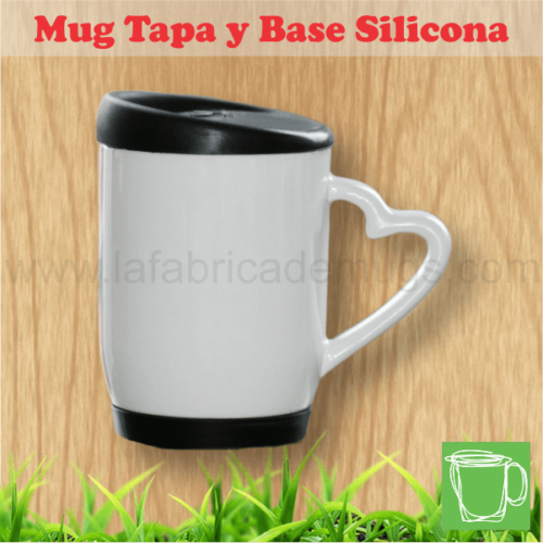 Mug con tapa y base de silicona